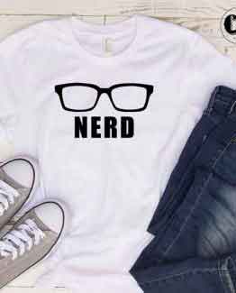 T-Shirt Nerd men women round neck tee. Printed and delivered from USA or UK