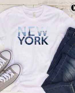 T-Shirt New York men women round neck tee. Printed and delivered from USA or UK
