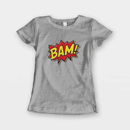T-Shirt BAM men women round neck tee. Printed and delivered from USA or UK.