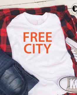 T-Shirt Free City by Clotee.com Tumblr Aesthetic Clothing