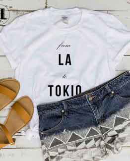 T-Shirt From LA To Tokio by Clotee.com Tumblr Aesthetic Clothing