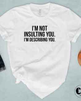 T-Shirt I'm Not Insulting You. I'm Describing You by Clotee.com Tumblr Aesthetic Clothing