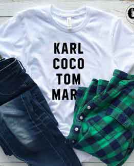 T-Shirt Karl Coco Tom Marc men women round neck tee. Printed and delivered from USA or UK