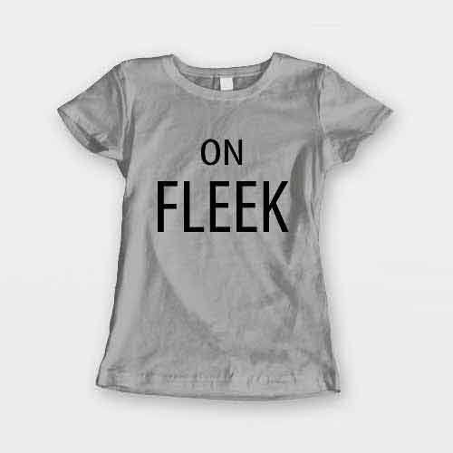 T-Shirt On Fleek men women round neck tee. Printed and delivered from USA or UK.