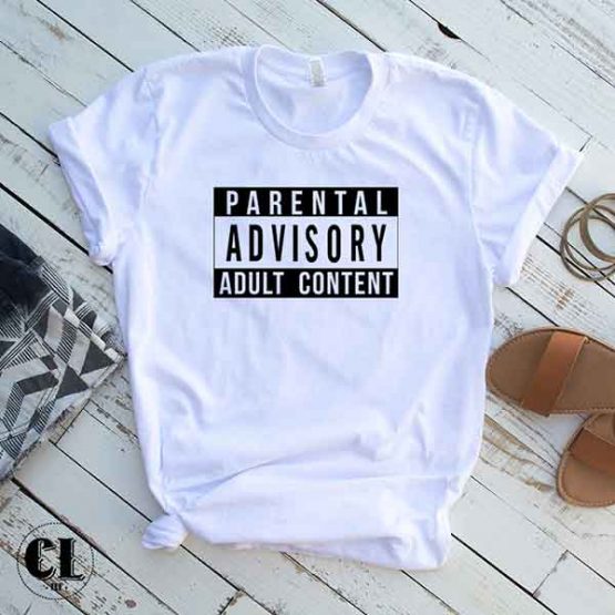 T-Shirt Parental Advisory Adult Content by Clotee.com Tumblr Aesthetic Clothing