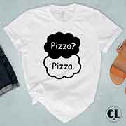 T-Shirt Pizza? Pizza men women round neck tee. Printed and delivered from USA or UK