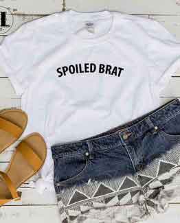 T-Shirt Spoiled Brat men women round neck tee. Printed and delivered from USA or UK