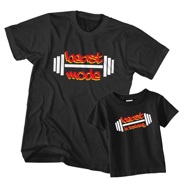 Beast Mode and Beast in Training Body Builder Gym t-shirt
