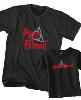 Dad and Son T-Shirt Pure Blood Half Blood by Clotee.com Father and Son Matching Tee Shirt Set