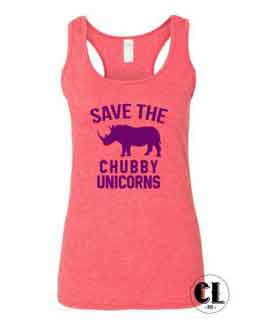 Save Chubby Unicorns Tank Top