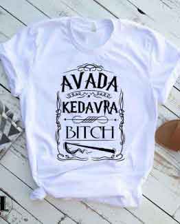 T-Shirt Avada Kedavra men women round neck tee. Printed and delivered from USA or UK.