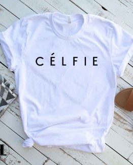 T-Shirt Celfie men women round neck tee. Printed and delivered from USA or UK.