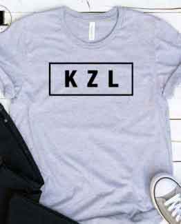 T-Shirt KZL men women round neck tee. Printed and delivered from USA or UK.