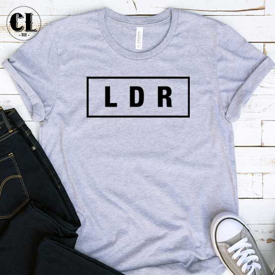 T-Shirt LDR men women round neck tee. Printed and delivered from USA or UK.