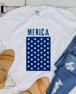 T-Shirt Merica men women round neck tee. Printed and delivered from USA or UK.