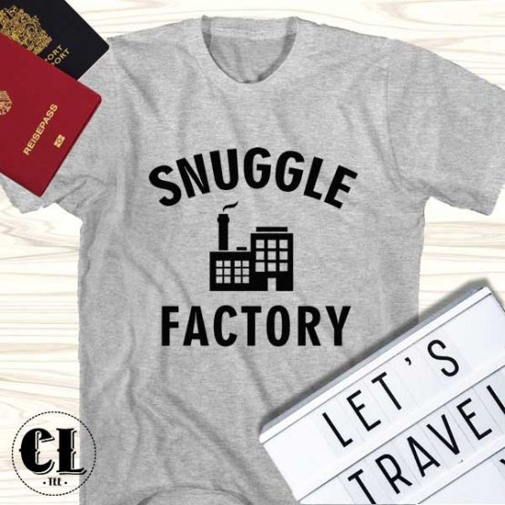 T-Shirt Snuggle Factory men women round neck tee. Printed and delivered from USA or UK.