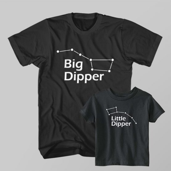 Father and Son T-Shirt Big Dipper Little Dipper by Clotee.com Father and Son Matching Tee Shirt Set