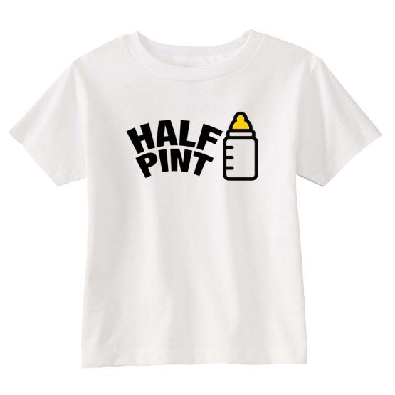 Dad and Son Matching T-Shirt Pint Beer Half Milk by Clotee.com Father and Son Matching Tee Shirt Set