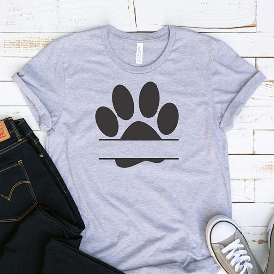 T-Shirt Zzz Paw Mono Pet Lover by Clotee.com Rescue Dog, Fur Mama, Dog Lover