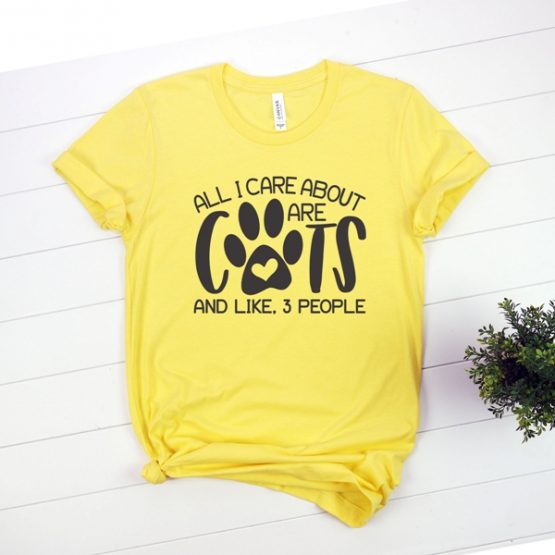 T-Shirt All I Care About Are Cats Pet Lover by Clotee.com Cat Mom, Love Cats, Gift For Cat Mom