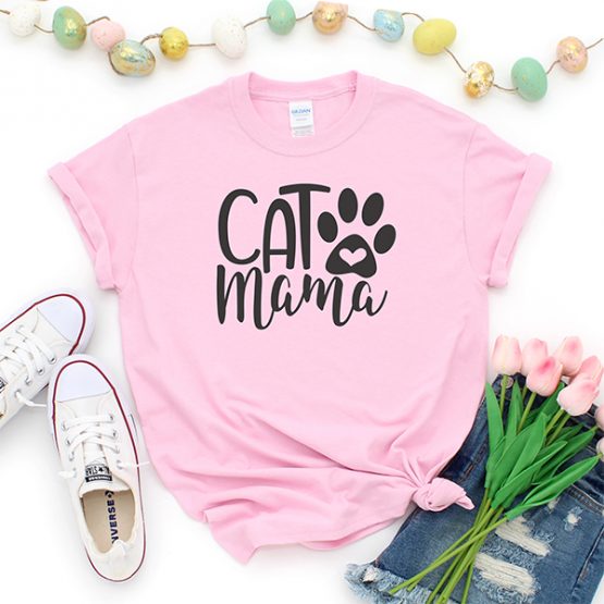 T-Shirt Cat Mama Pet Lover by Clotee.com Rescue Cat, Purr Mama, Cat Lover