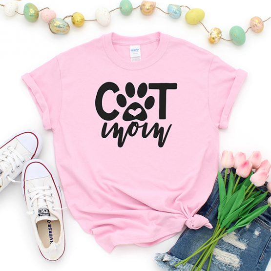 T-Shirt Cat Mom Pet Lover by Clotee.com Rescue Cat, Purr Mama, Cat Lover