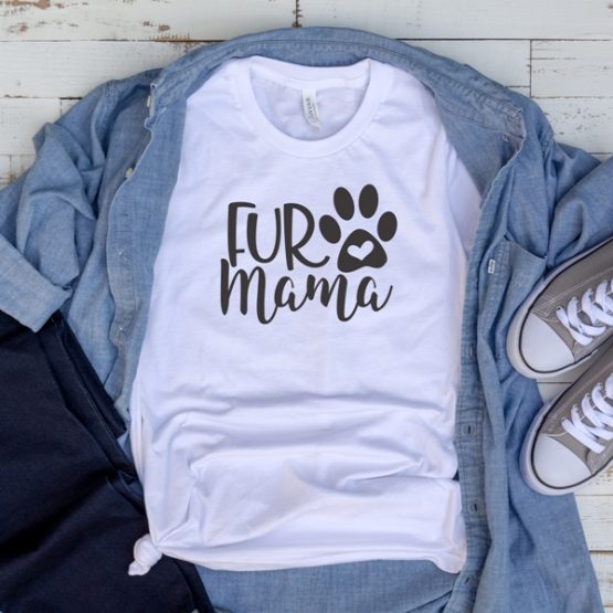 T-Shirt Fur Mama Pet Lover by Clotee.com Cat Mom, Love Cats, Gift For Cat Mom