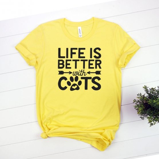 T-Shirt Life Is Better With Cats Pet Lover by Clotee.com Cat Mom, Love Cats, Gift For Cat Mom