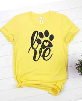 T-Shirt Paw Print Love Pet Lover by Clotee.com Rescue Dog, Fur Mama, Dog Lover