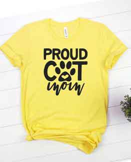 T-Shirt Proud Cat Mom Pet Lover by Clotee.com Rescue Cat, Purr Mama, Cat Lover