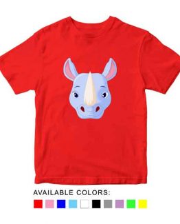 Rhino Toddler Kid Children T-Shirt Animal Head Toddler Children Tee. Printed and delivered from USA or UK.