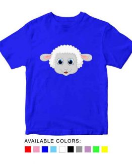 Sheep Toddler Kid Children T-Shirt Animal Head Toddler Children Tee. Printed and delivered from USA or UK.