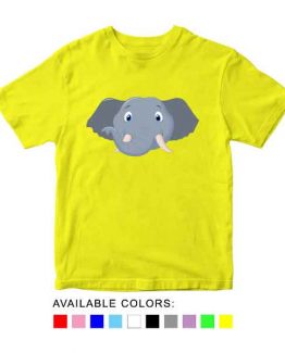 Elephant Toddler Kid Children T-Shirt Animal Head Toddler Children Tee. Printed and delivered from USA or UK.