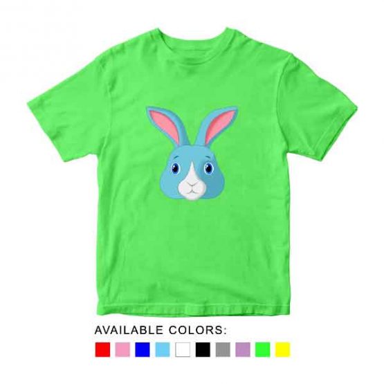 Rabbit Toddler Kid Children T-Shirt Animal Head Toddler Children Tee. Printed and delivered from USA or UK.