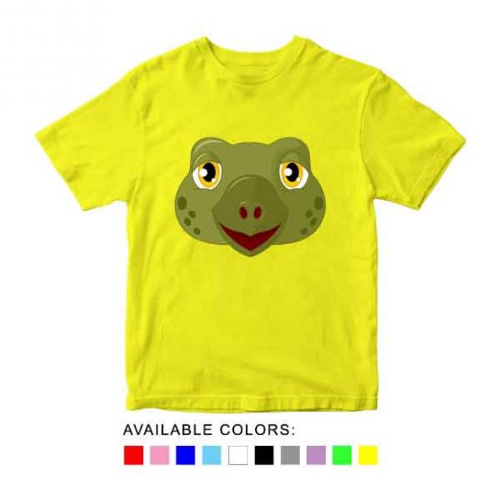 Turtle Toddler Kid Children T-Shirt Animal Head Toddler Children Tee. Printed and delivered from USA or UK.