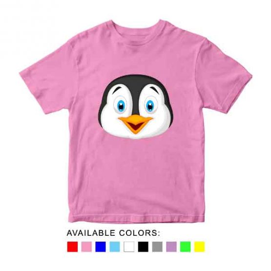 Penguin Toddler Kid Children T-Shirt Animal Head Toddler Children Tee. Printed and delivered from USA or UK.