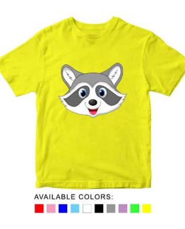 Raccoons Toddler Kid Children T-Shirt Animal Head Toddler Children Tee. Printed and delivered from USA or UK.