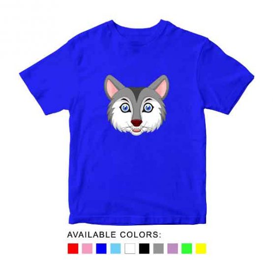 Wolf Toddler Kid Children T-Shirt Animal Head Toddler Children Tee. Printed and delivered from USA or UK.