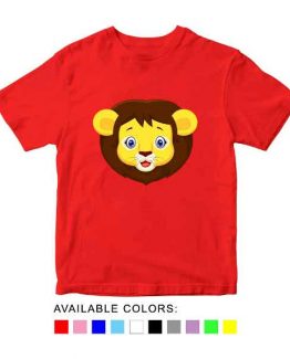 Lion Toddler Kid Children T-Shirt Animal Head Toddler Children Tee. Printed and delivered from USA or UK.