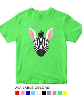 Zebra Toddler Kid Children T-Shirt Animal Head Toddler Children Tee. Printed and delivered from USA or UK.