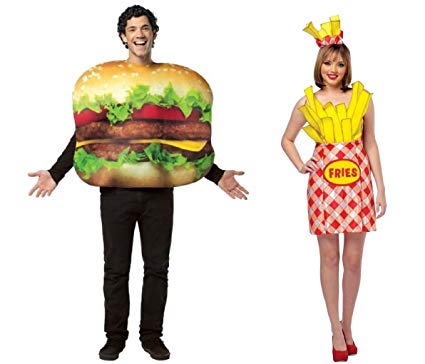 Hamburger French Fries Costume Halloween Couple