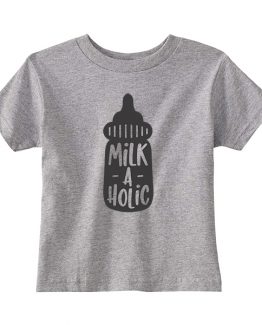 Kids T-Shirt Milkaholic Toddler Children. Printed and delivered from USA or UK.