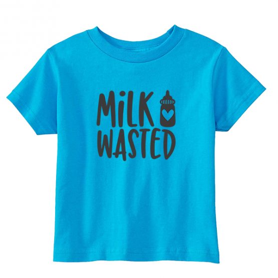 Kids T-Shirt Milk Wasted Toddler Children. Printed and delivered from USA or UK.