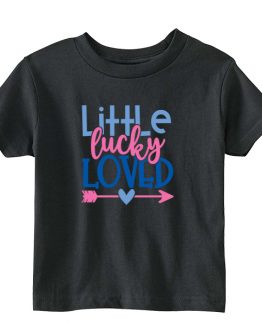 Kids T-Shirt Little Lucky Loved Toddler Children. Printed and delivered from USA or UK.