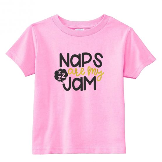 Kids T-Shirt Naps Are My Jam Toddler Children. Printed and delivered from USA or UK.