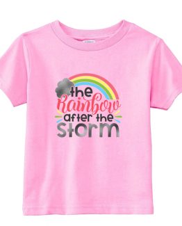 Kids T-Shirt The Rainbow After The Storm Toddler Children. Printed and delivered from USA or UK.