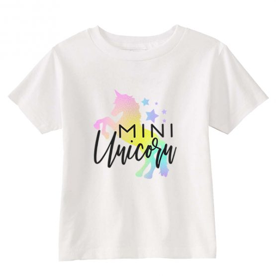 Kids T-Shirt Mini Unicorn Toddler Children. Printed and delivered from USA or UK.
