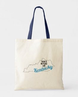 There is No Place Like Kentucky Tote Bag, Kentucky State Holiday Christmas, Kentucky Canvas Grocery Shopping Reusable Bag, Kentucky Home Base by Clotee.com There is No Place Like Home