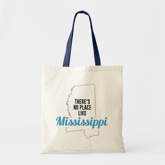 There is No Place Like Mississippi Tote Bag, Mississippi State Holiday Christmas, Mississippi Canvas Grocery Shopping Reusable Bag, Mississippi Home Base by Clotee.com There is No Place Like Home