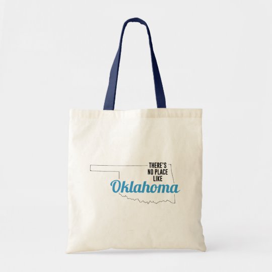 There is No Place Like Oklahoma Tote Bag, Oklahoma State Holiday Christmas, Oklahoma Canvas Grocery Shopping Reusable Bag, Oklahoma Home Base by Clotee.com There is No Place Like Home